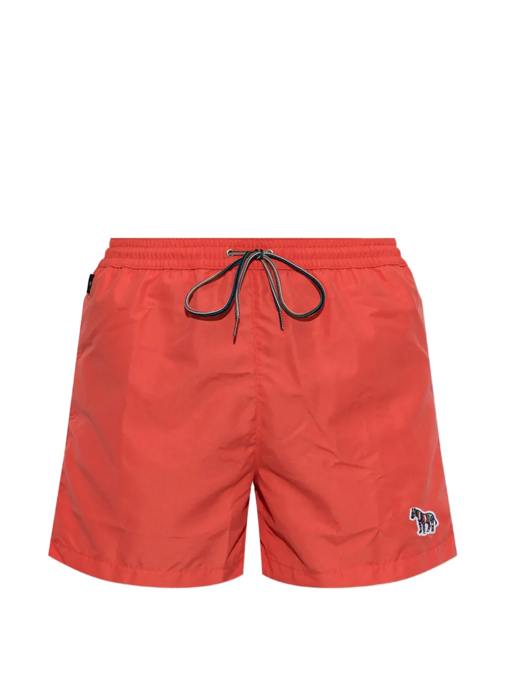 Paul Smith burnt-orange zebra-logo swim shorts - Arancione