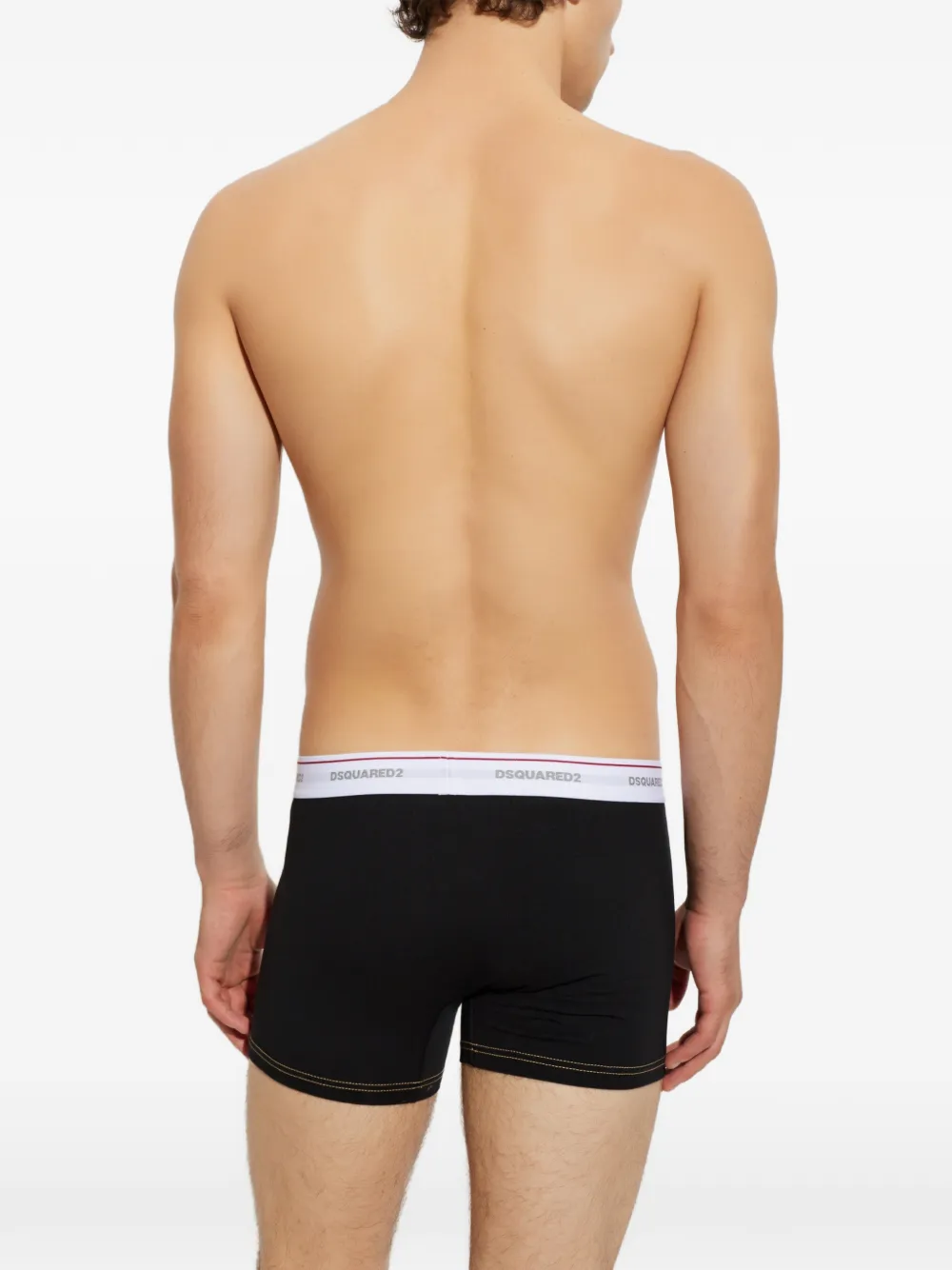DSQUARED2 logo-waistband contrast-stitch boxers Blauw