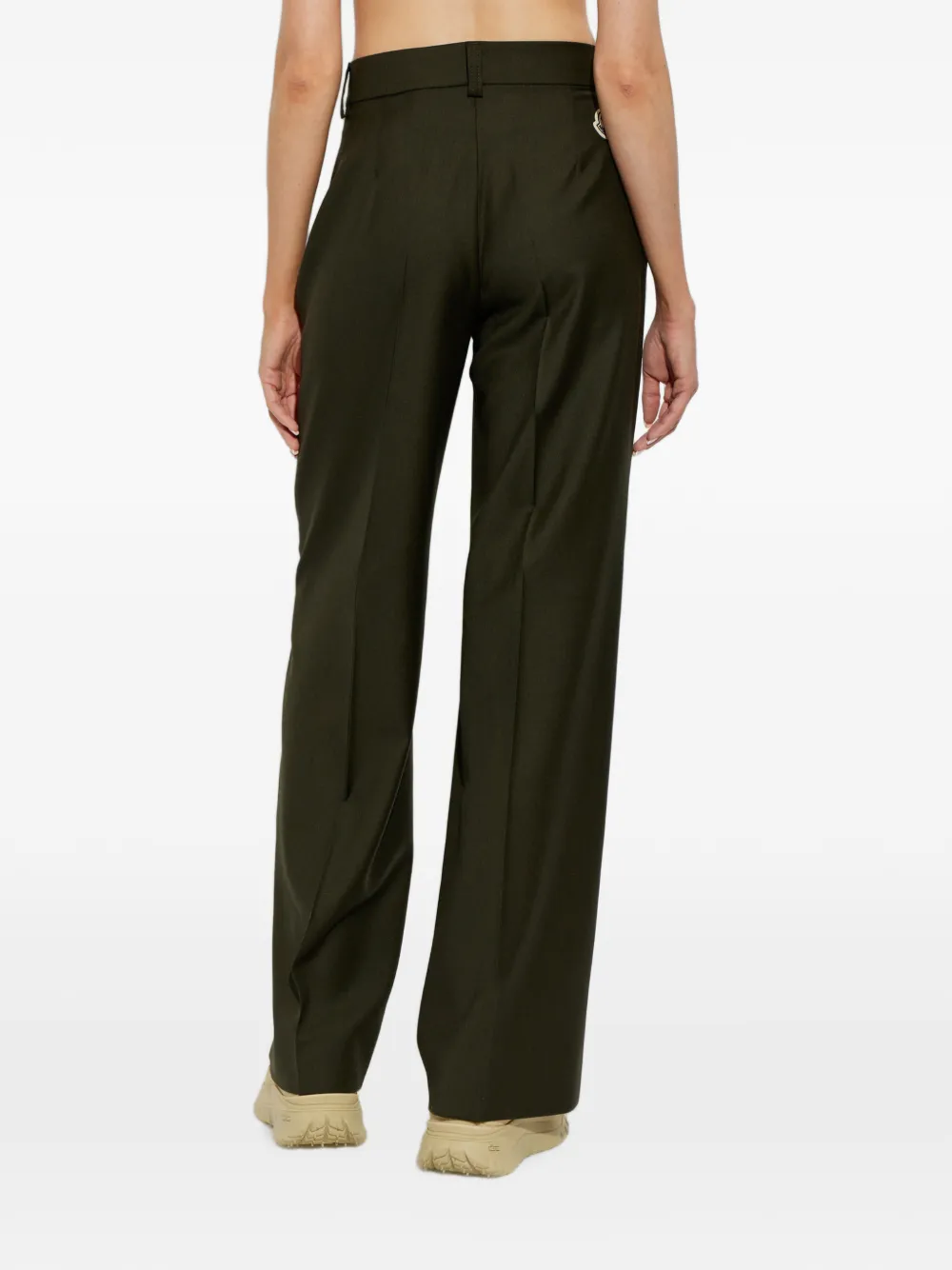 Moncler Broek met geplooid detail Groen