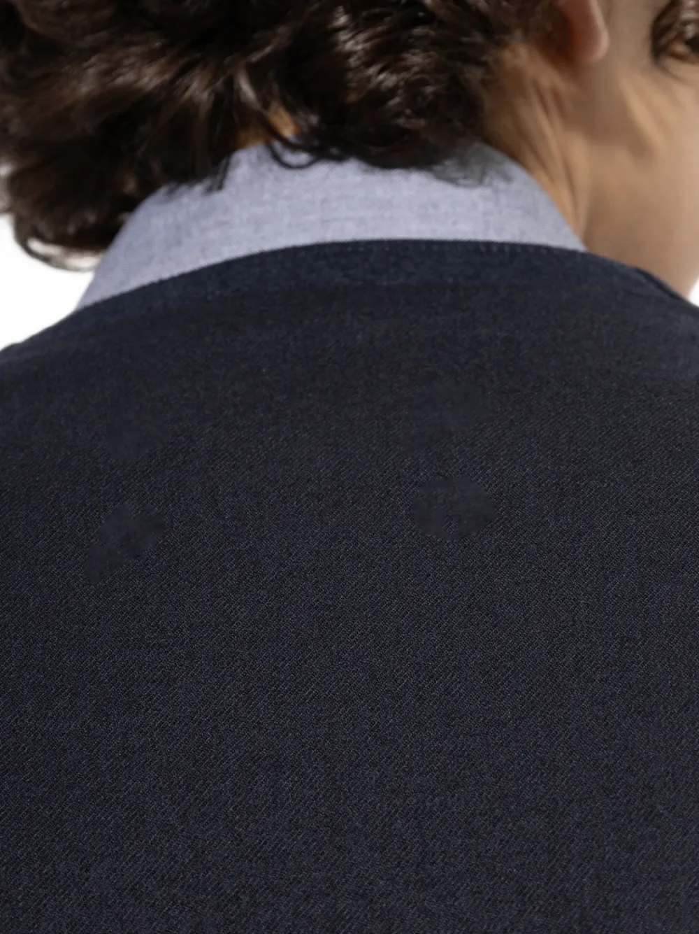 Maison Margiela Kraagloze wollen blazer Blauw