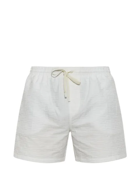 Balmain monogram-pattern drawstring swim shorts