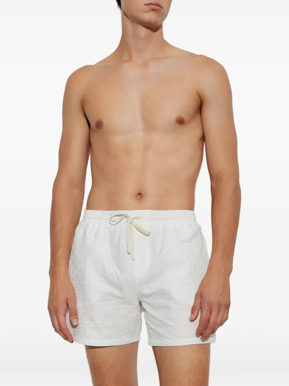 Balmain Zwembroek met trekkoordtaille Wit