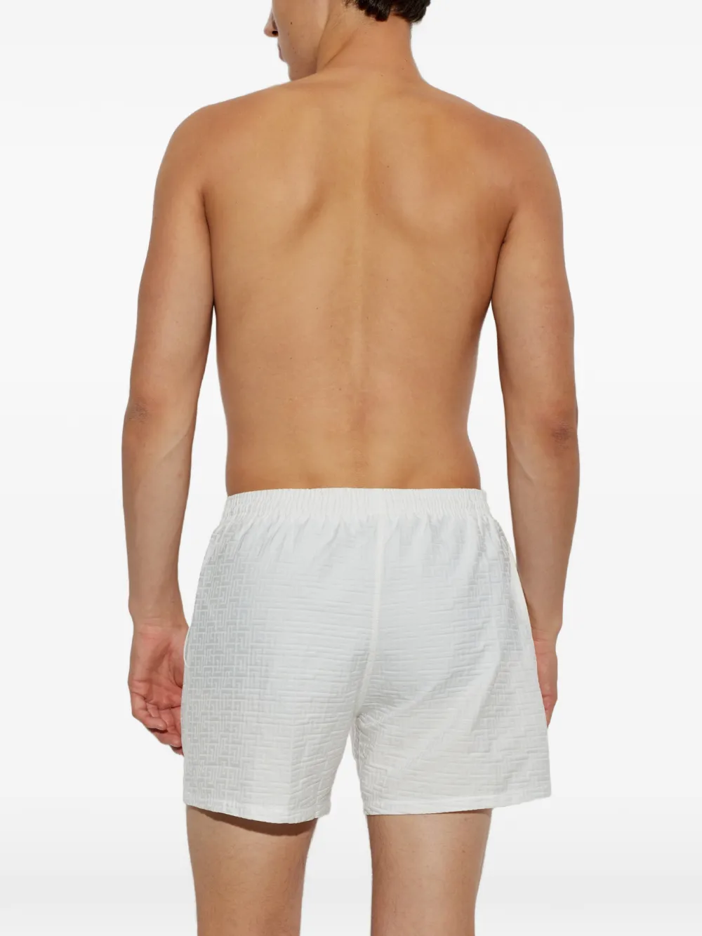 Balmain Zwembroek met trekkoordtaille Wit