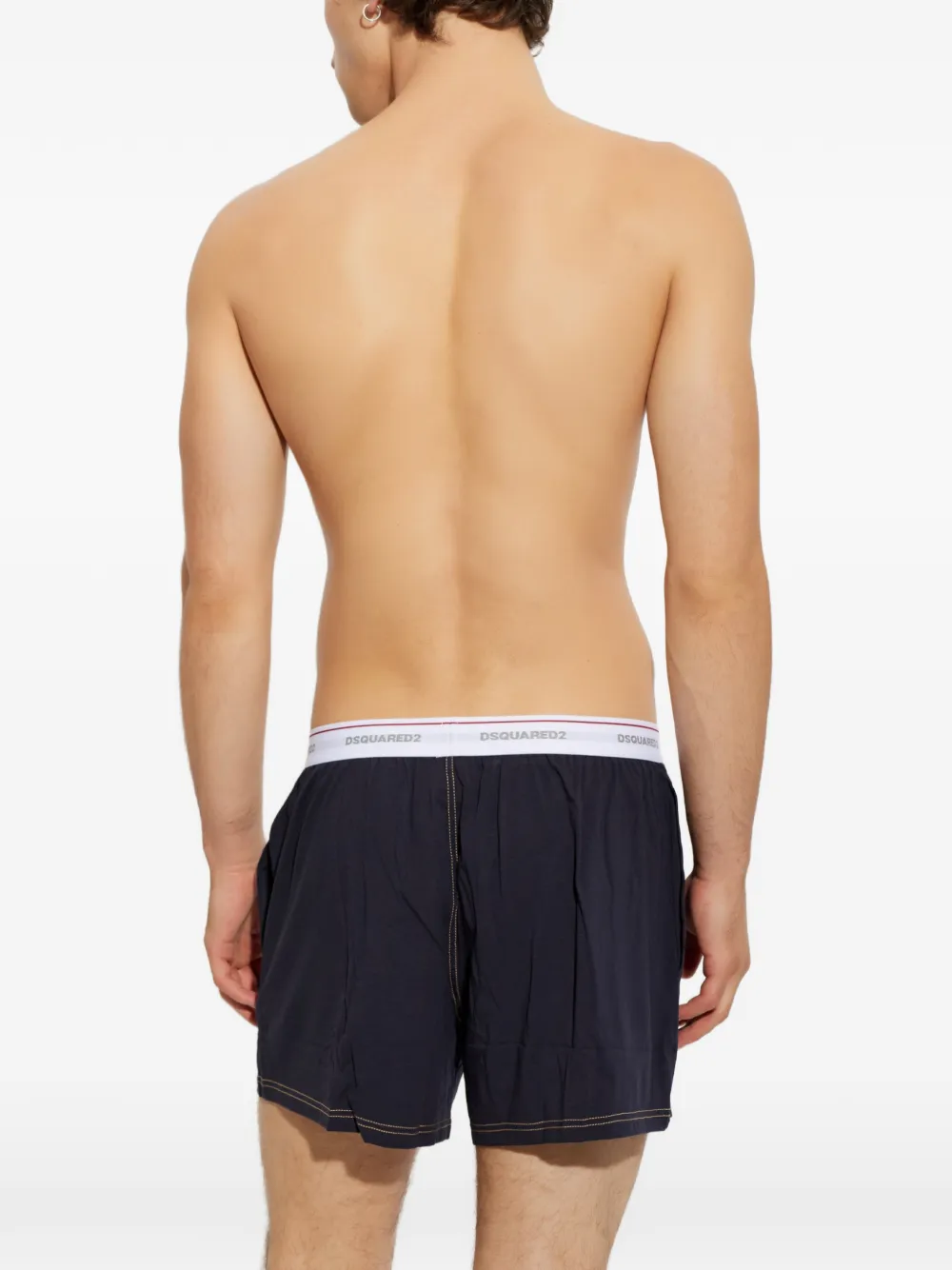DSQUARED2 Boxershorts met contrasterende stiksels en logoband Zwart