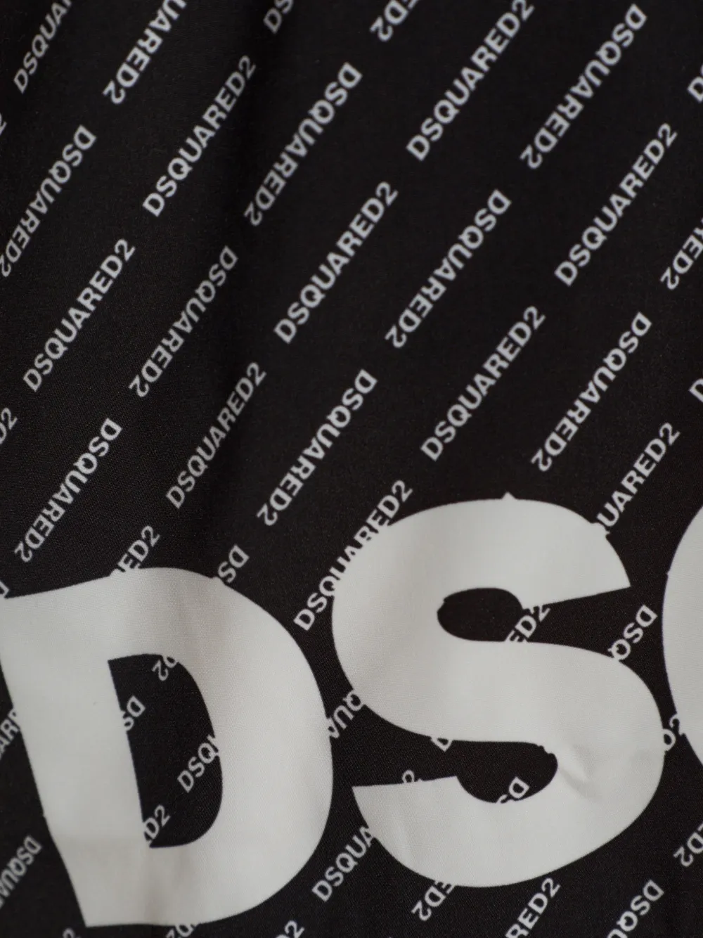 DSQUARED2 Zwembroek met logoprint en trekkoord Zwart