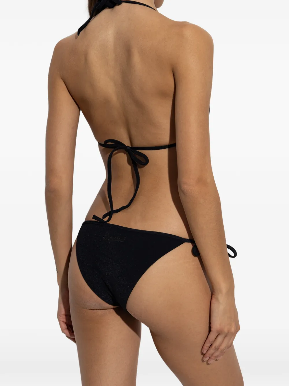 DSQUARED2 Bikinitop met geborduurd logo Zwart