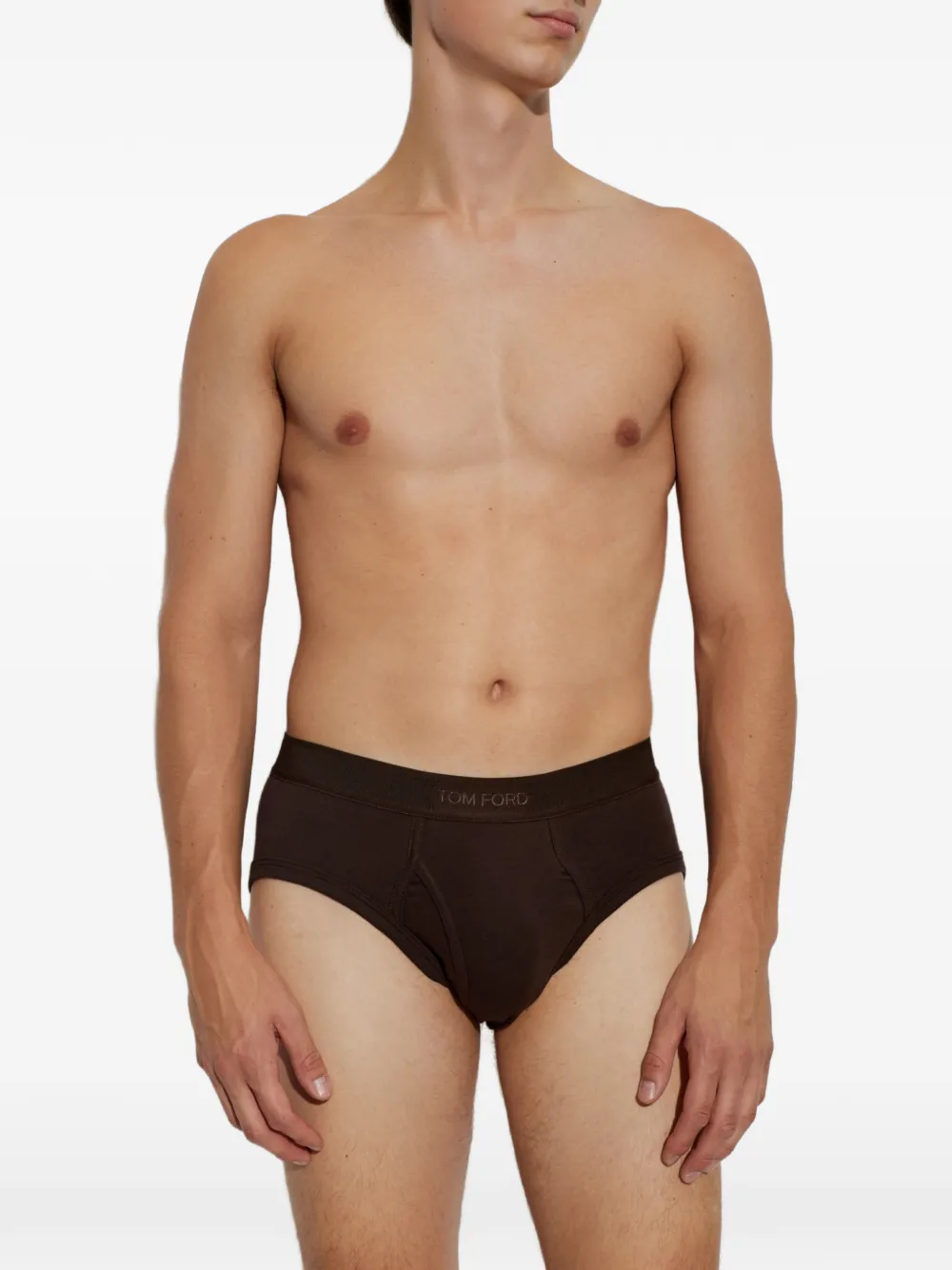 TOM FORD Slip met logoband Bruin