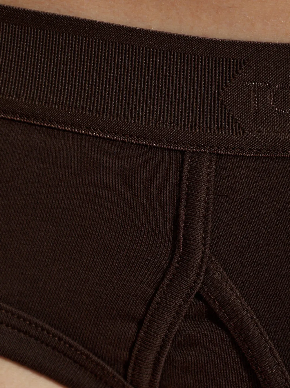 TOM FORD Slip met logoband Bruin