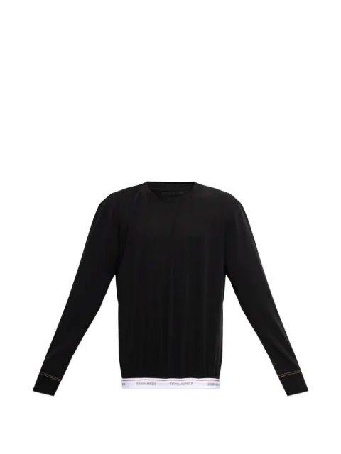 DSQUARED2 logo-waistband long-sleeve T-shirt