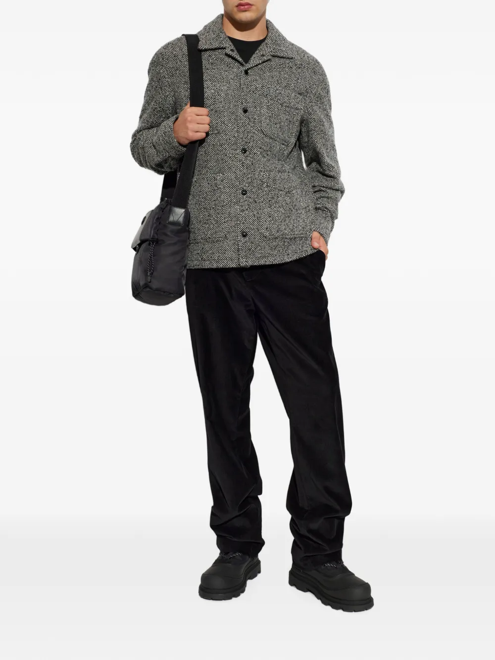 Moncler Button-up shirtjack met zakdetail Grijs