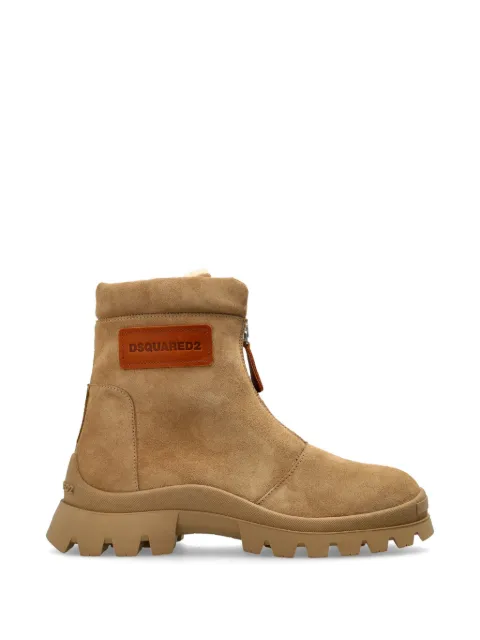 DSQUARED2 logo-patch suede boots