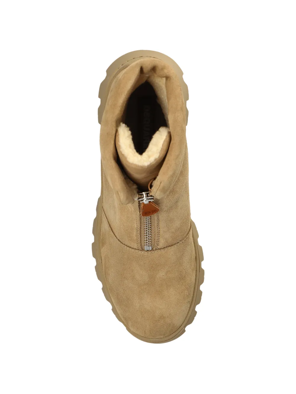 DSQUARED2 logo-patch suede boots Beige