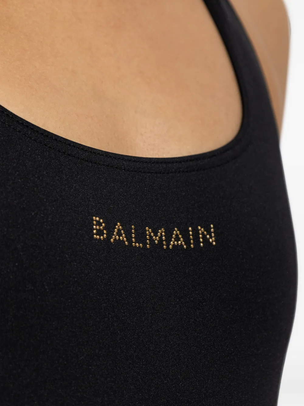 Balmain Badpak verfraaid met logo en halternek Zwart