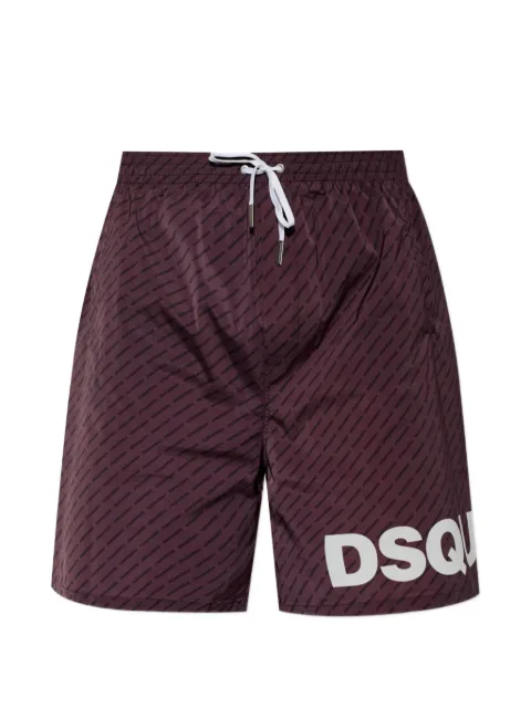 DSQUARED2 logo-print monogram swim shorts