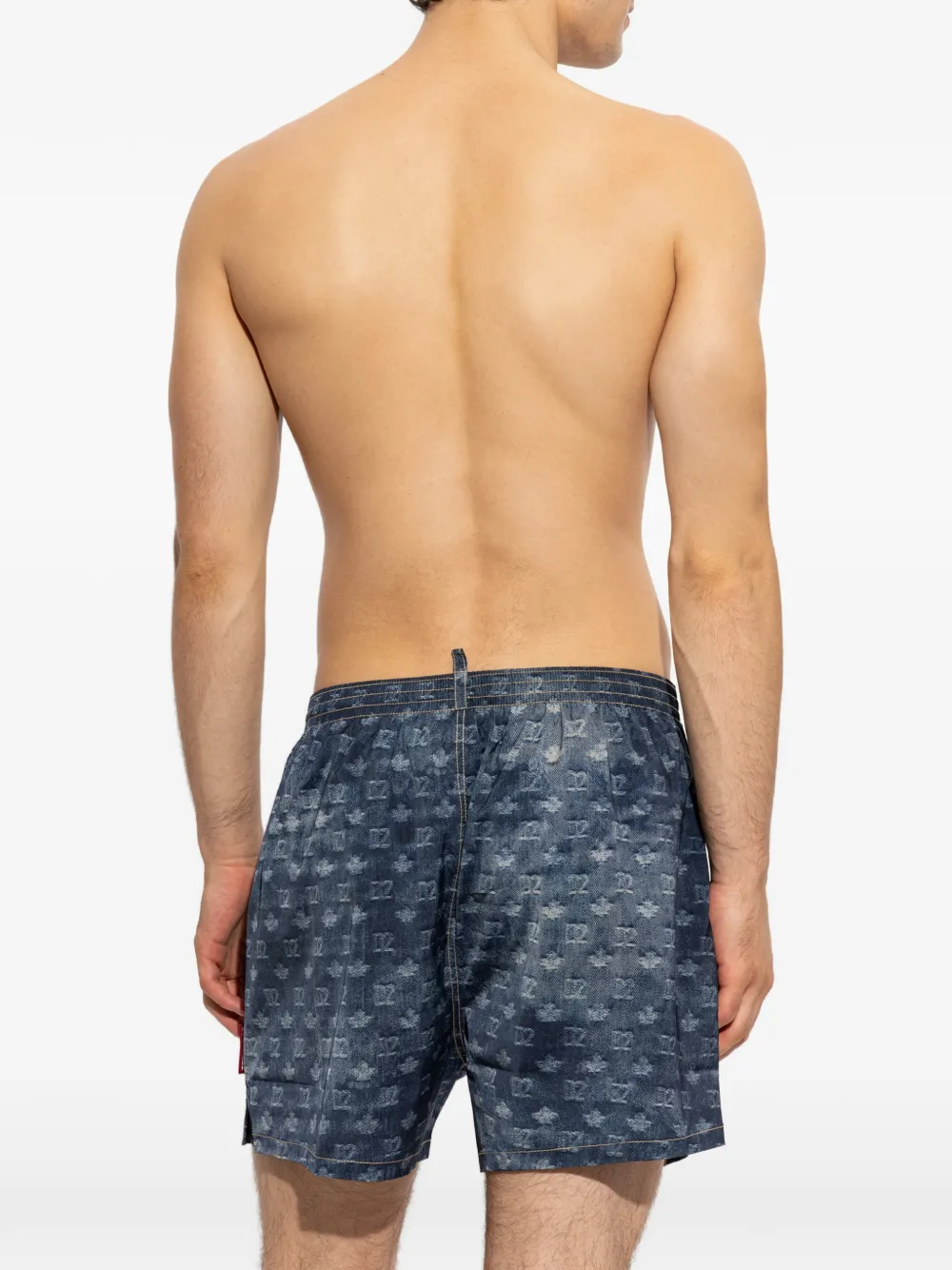 DSQUARED2 Zwembroek met monogramprint Blauw