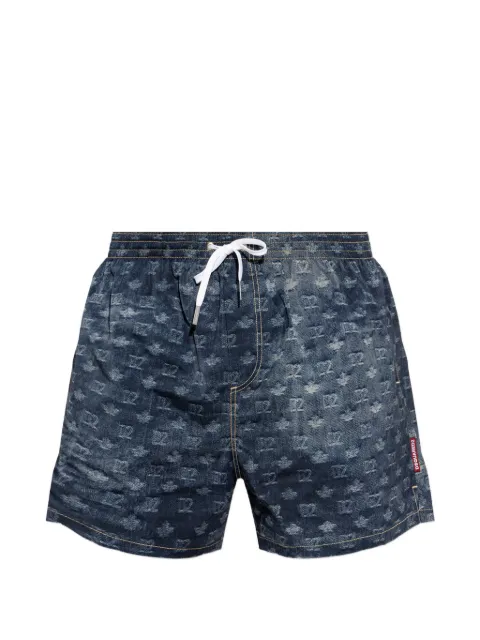 DSQUARED2 monogram-print swim shorts