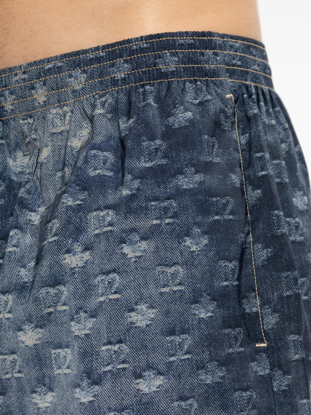DSQUARED2 Zwembroek met monogramprint Blauw