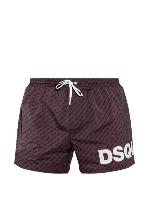 DSQUARED2 logo-print drawstring swim shorts