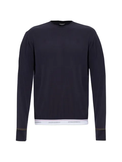 DSQUARED2 logo-waistband long-sleeve T-shirt