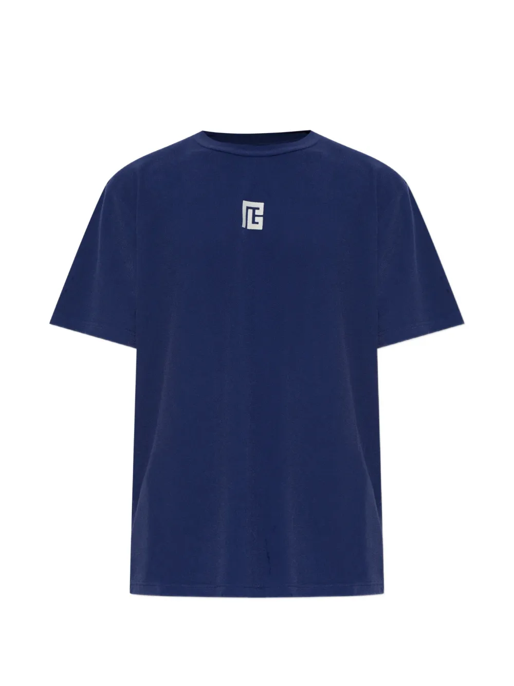 Balmain logo-embroidered T-shirt - Blu