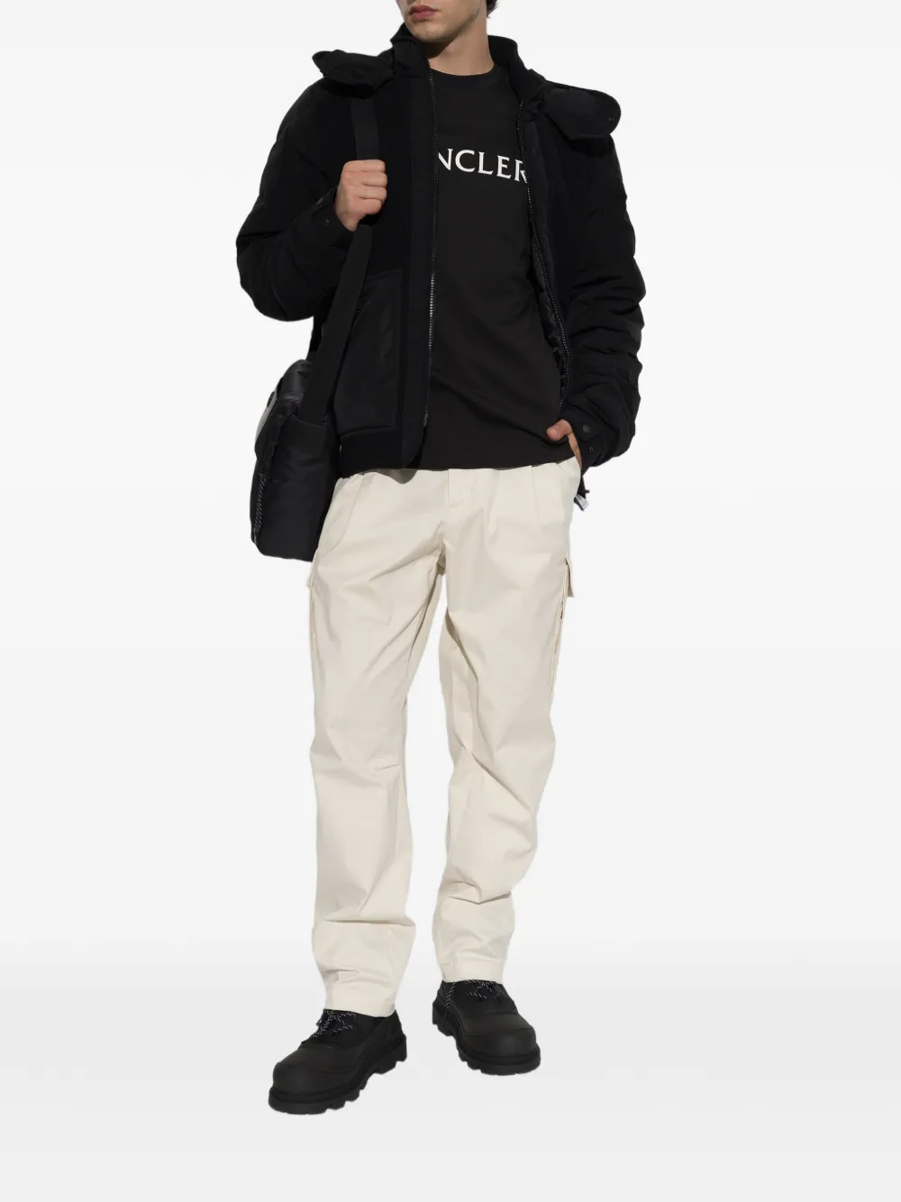 Moncler Pelat hooded puffer jacket Zwart