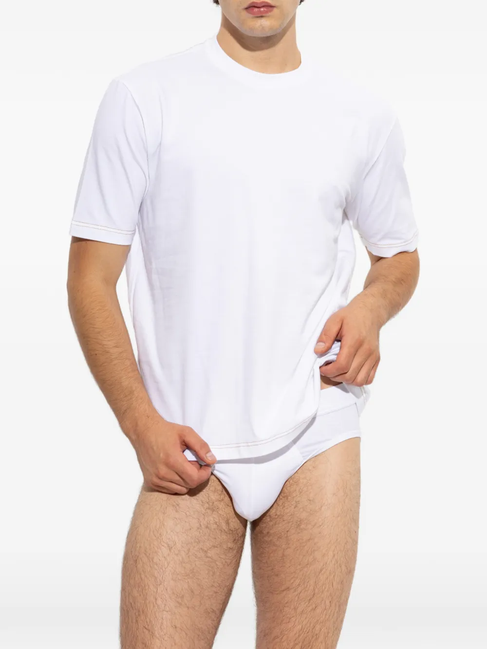 DSQUARED2 T-shirt met V-hals Wit