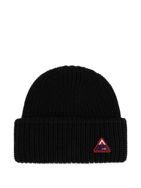 DSQUARED2 logo-patch ribbed beanie hat