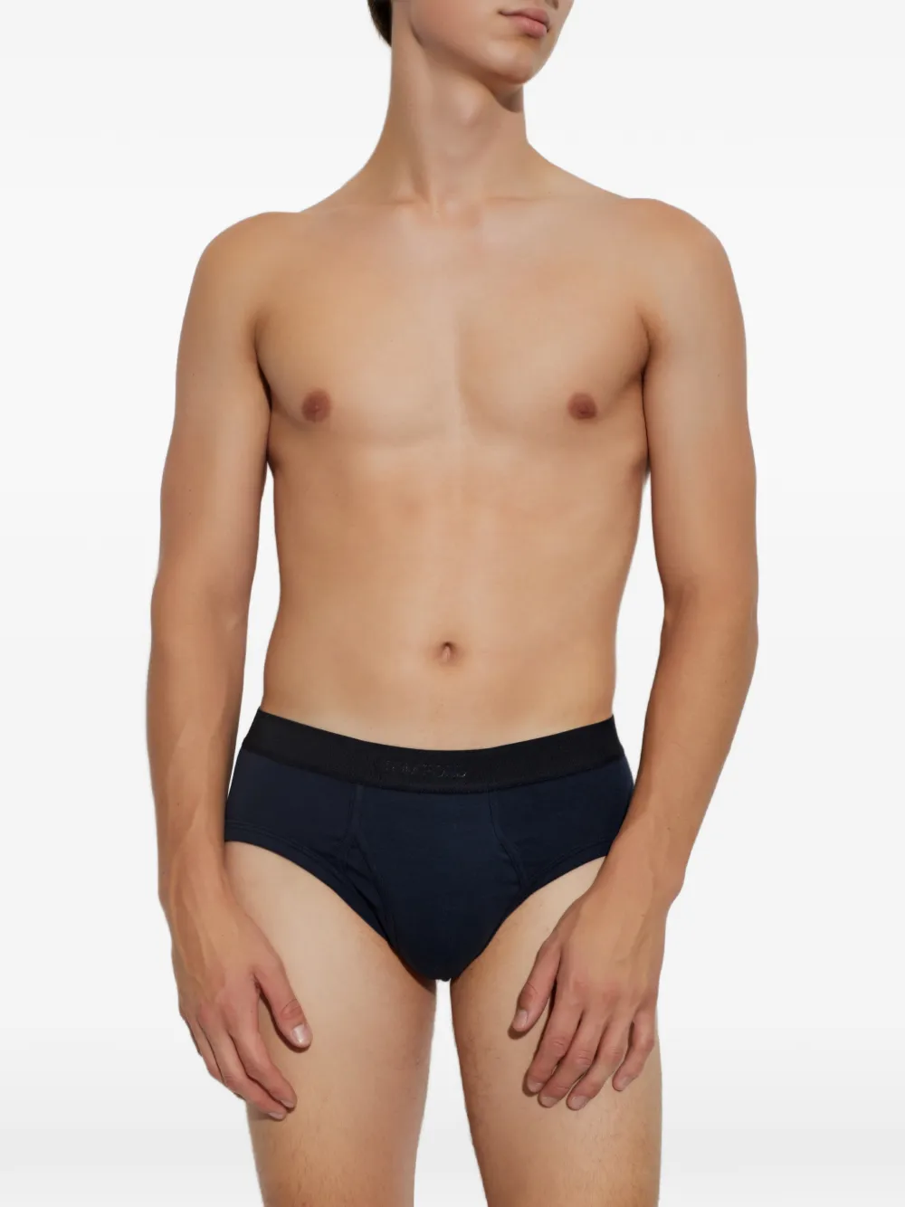 TOM FORD Slip met logoband Blauw