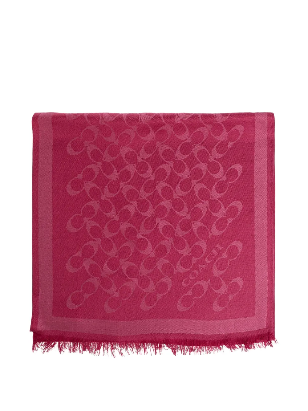 Coach monogram frayed scarf - Rosa