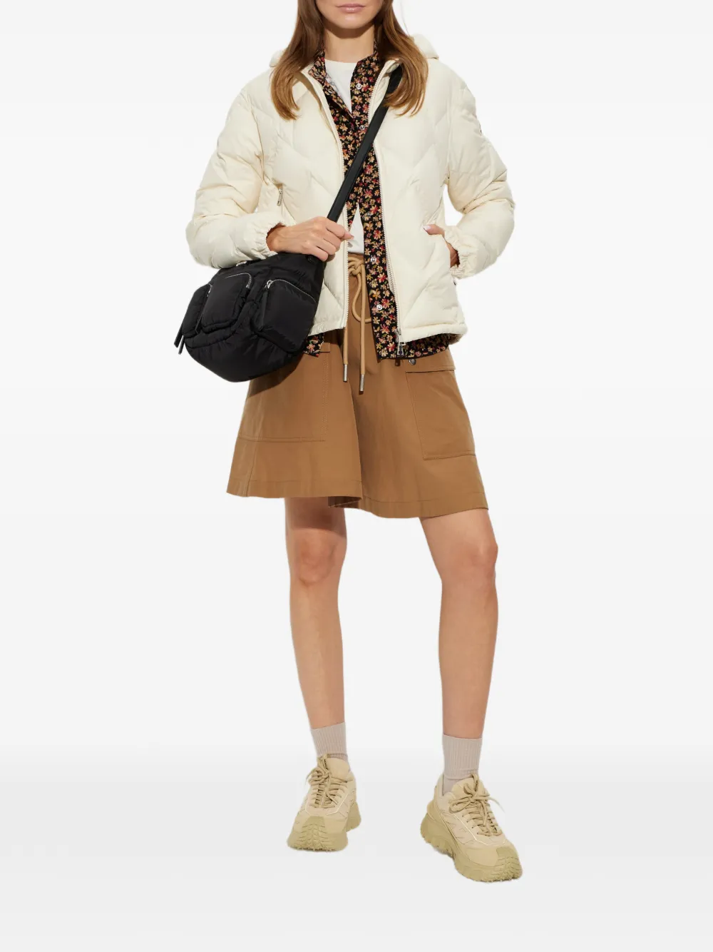 Moncler Arvouinne jack met capuchon Wit