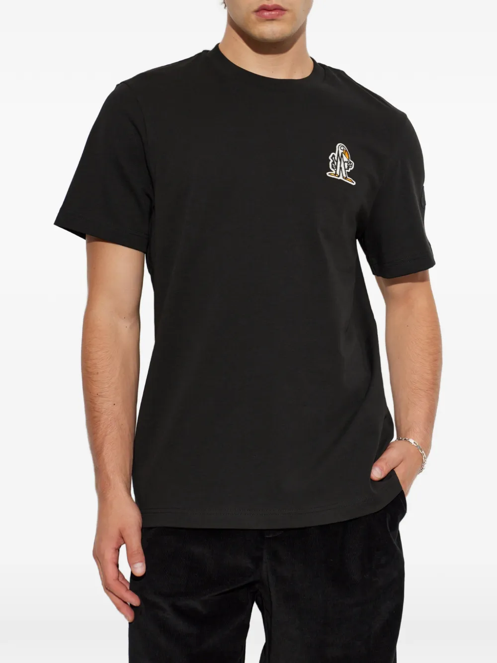 Moncler T-shirt met logopatch Zwart