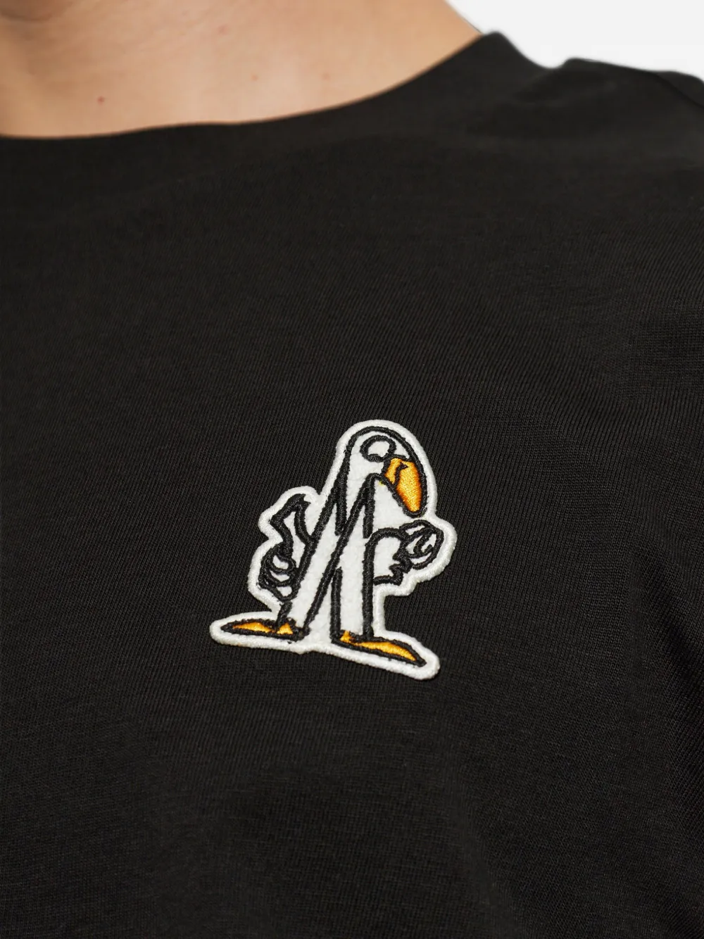 Moncler T-shirt met logopatch Zwart