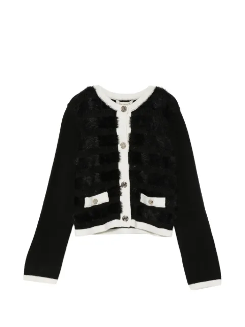 TWINSET Kids faux-fur panelled cardigan