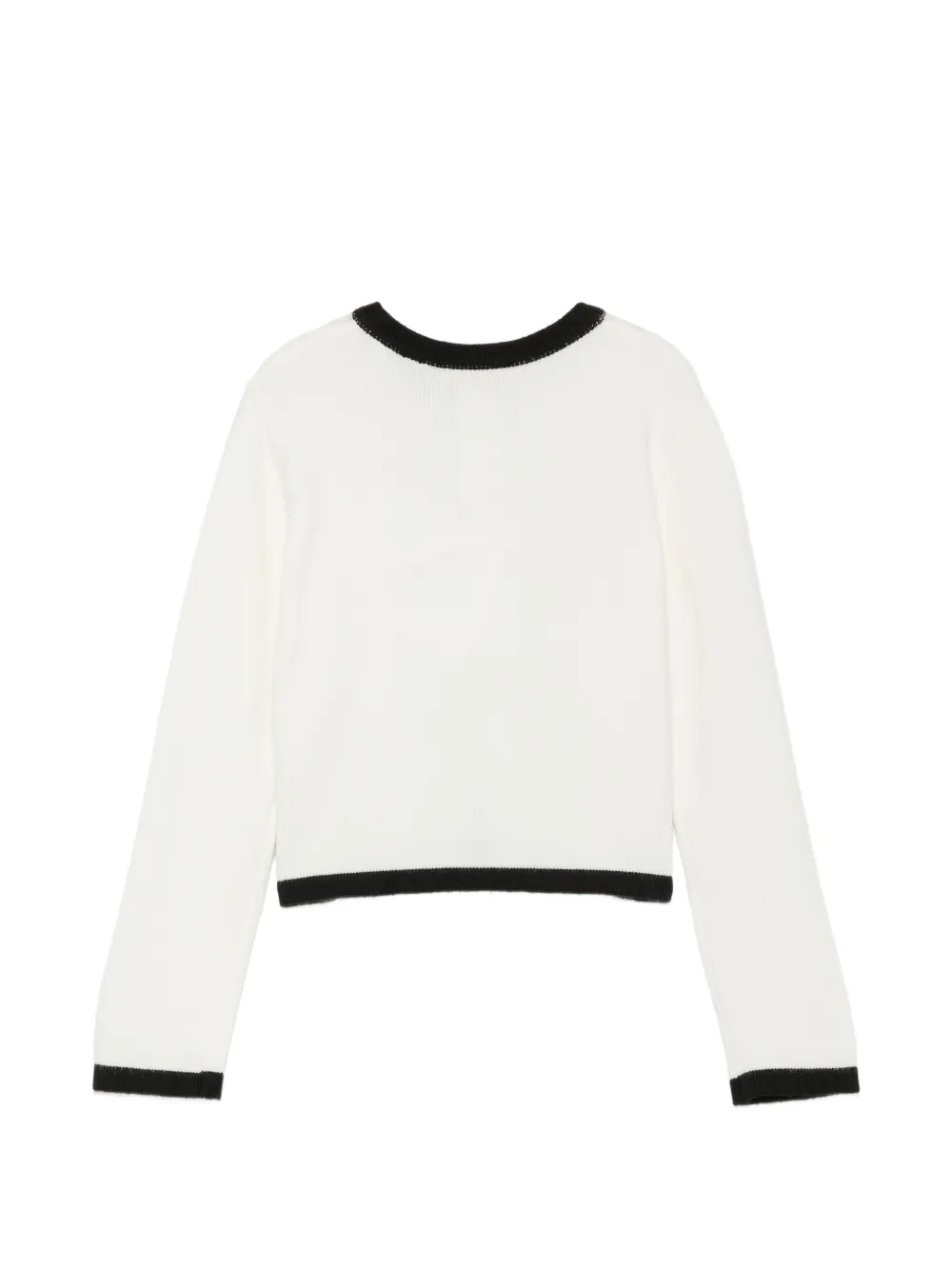 TWINSET Kids Pointellegebreid vest van imitatiebont Wit