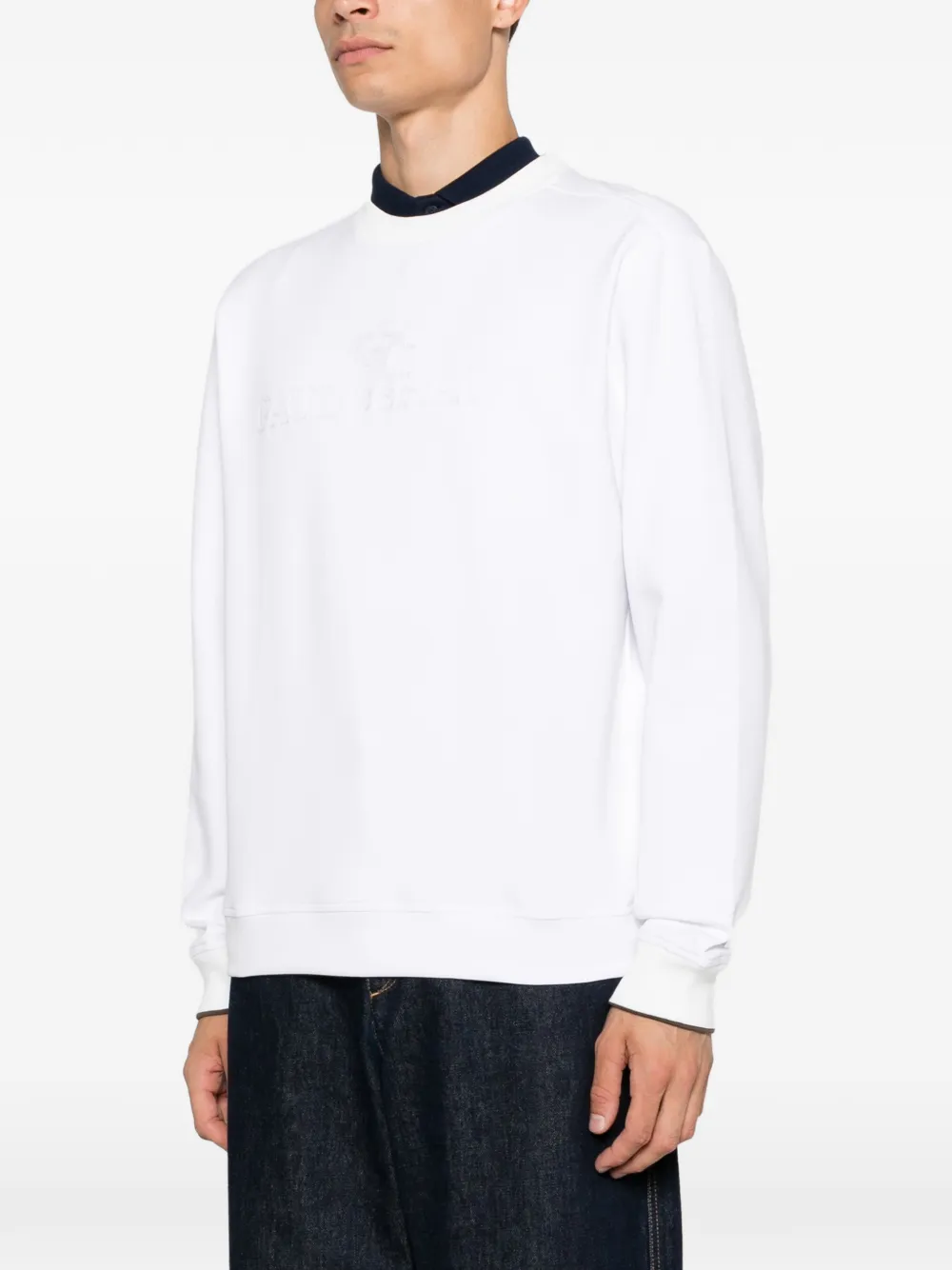 Paul & Shark logo-embroidered sweatshirt Wit