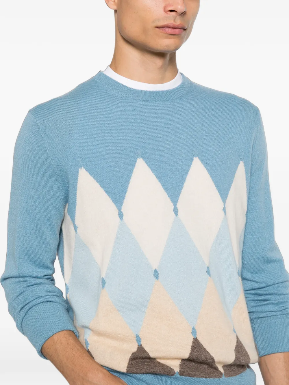 Ballantyne Trui met ronde hals Blauw