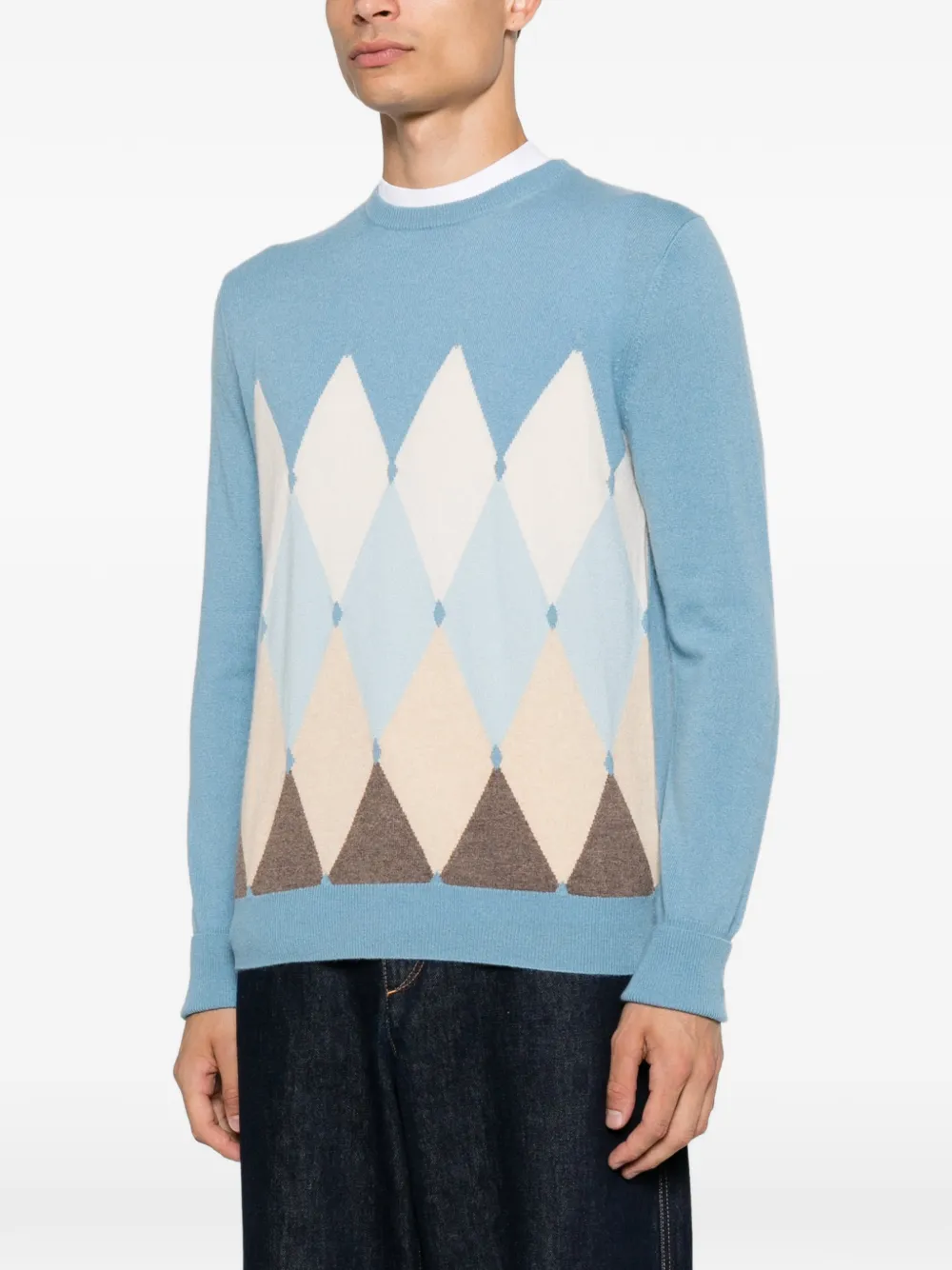 Ballantyne Trui met ronde hals Blauw