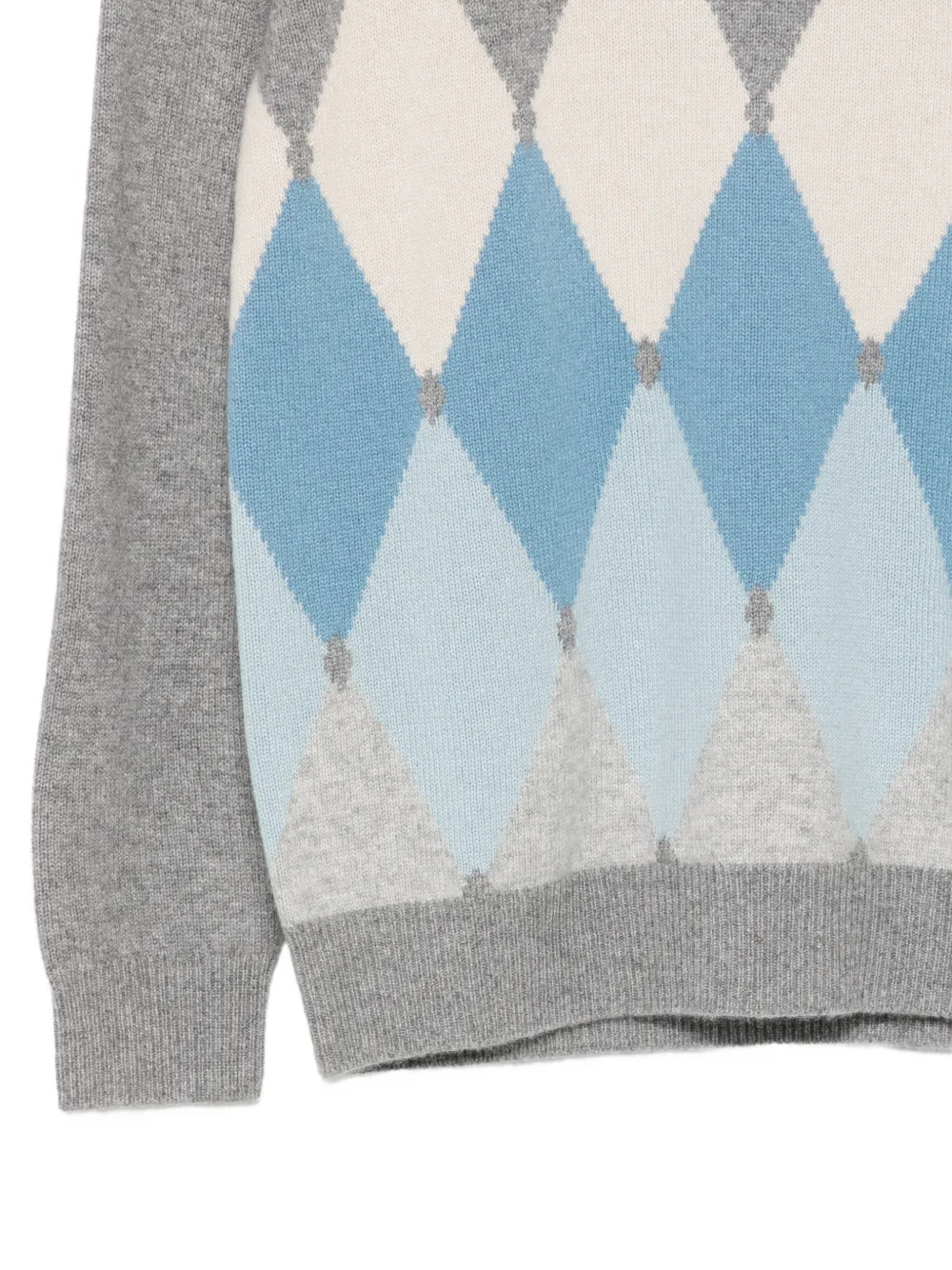 Ballantyne Trui met argyle patroon Grijs
