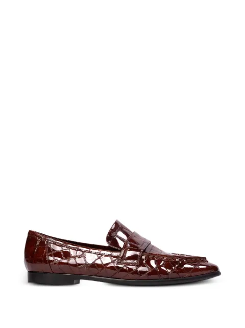 BLACK SUEDE STUDIO Arrow croc-effect loafers