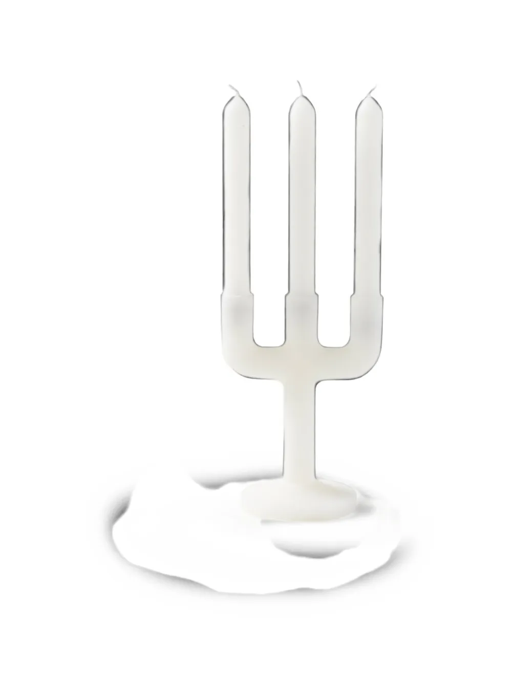 Bitossi Home matte-finish three-wick candle - Weiß