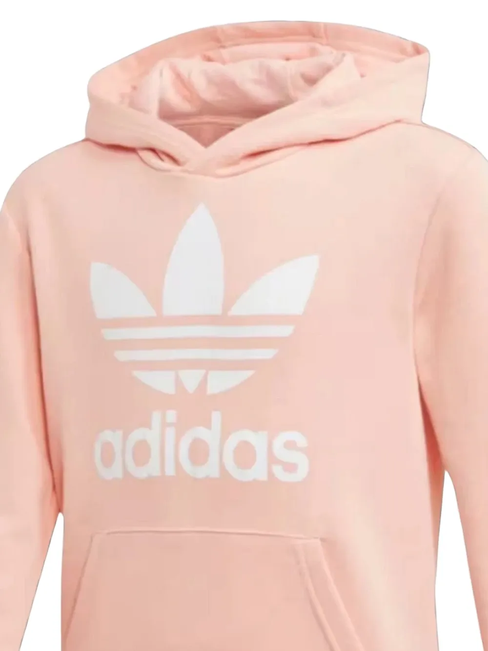 adidas Kids Trefoil hoodie met logo-print Roze