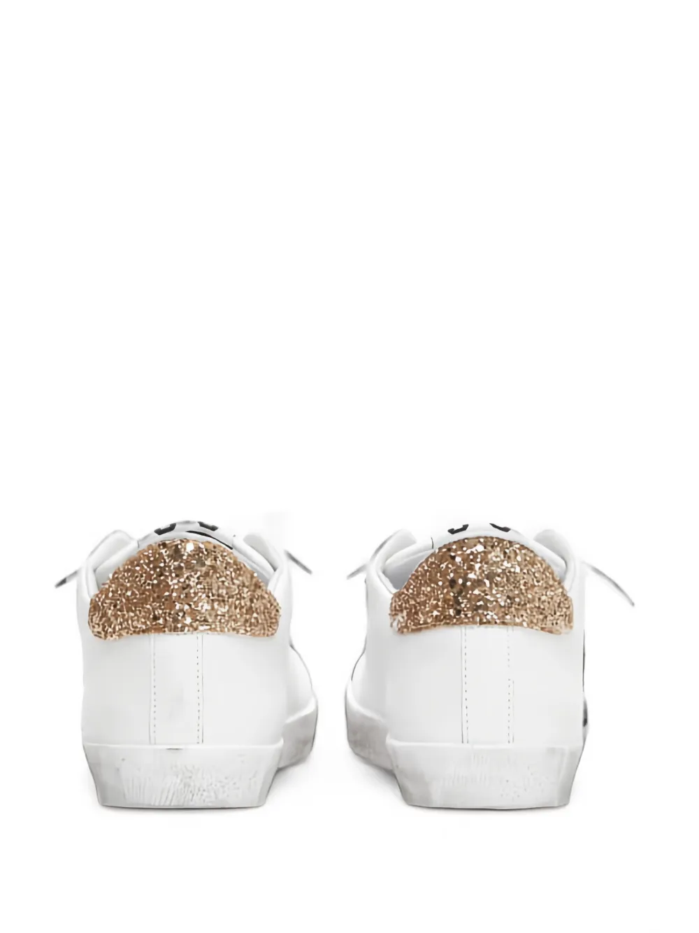 2 Star Prime Star sneakers met glitters-patch Wit