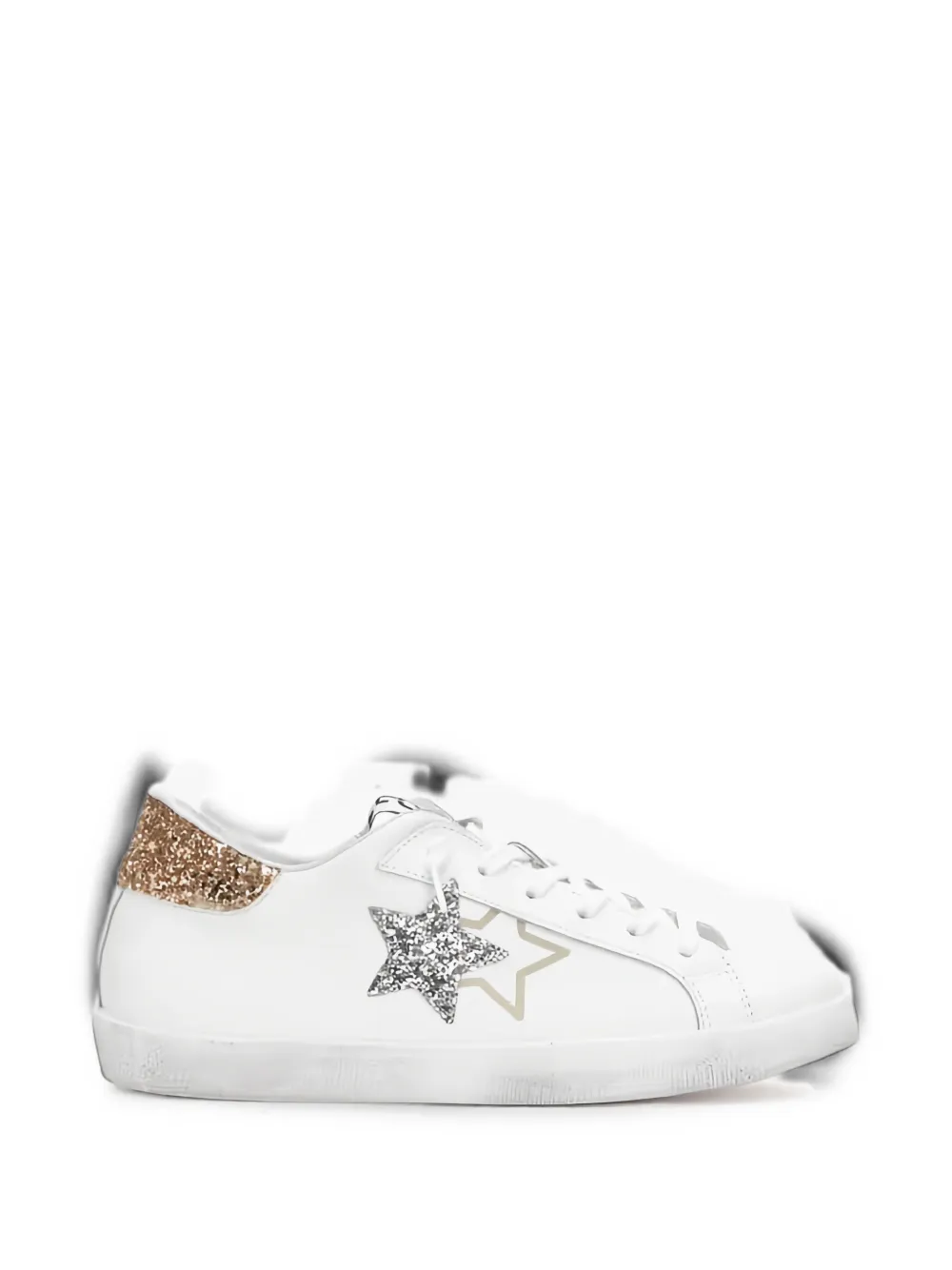 2 Star Prime Star glitter-patch sneakers - Weiß