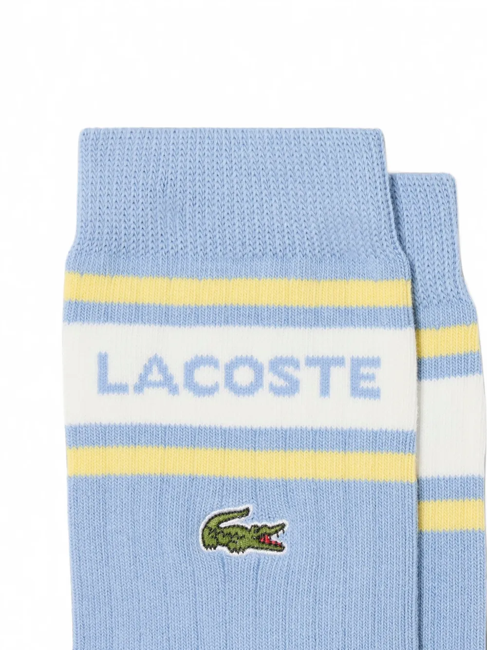 Lacoste 3-pack Printed Cotton Socks In 블루