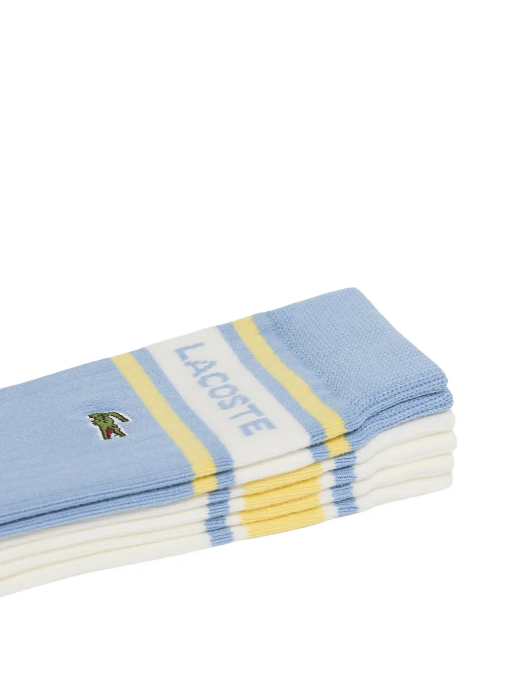 Lacoste 3-pack Printed Cotton Socks In 블루