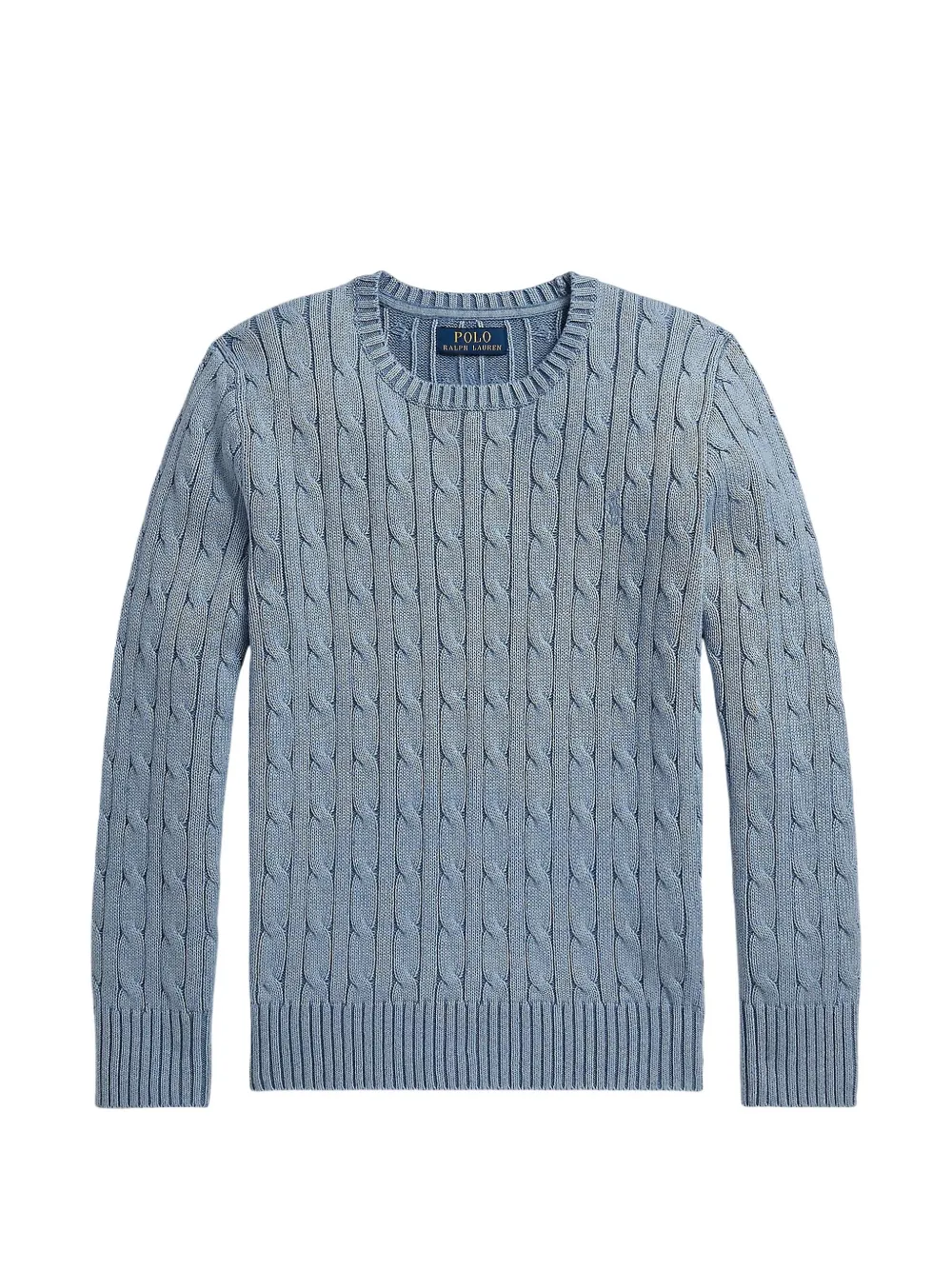 POLO RALPH LAUREN KIDS cable-knit embroidered-logo sweater - Blu