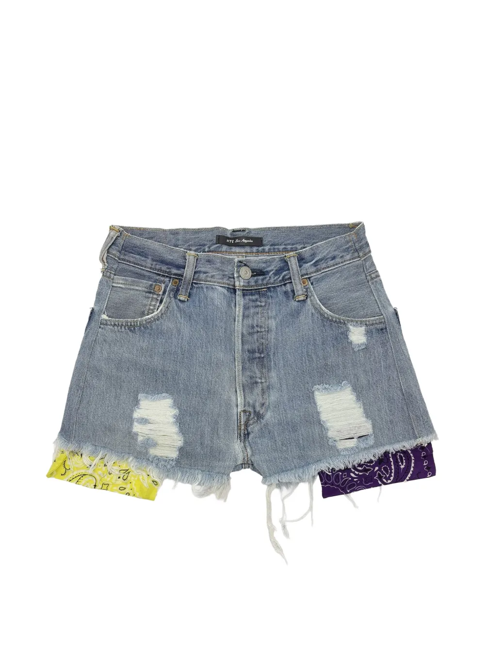 Htc Los Angeles distressed bandana-insert shorts · 27
