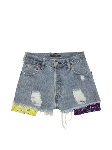 Htc Los Angeles distressed bandana-insert shorts