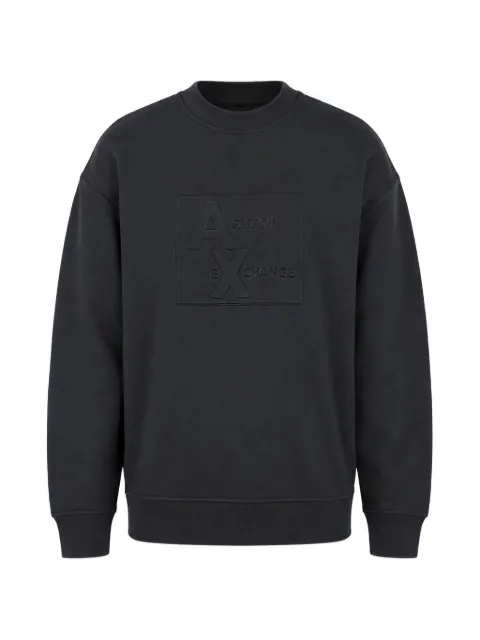 Armani Exchange logo-embossed crew-neck sweater