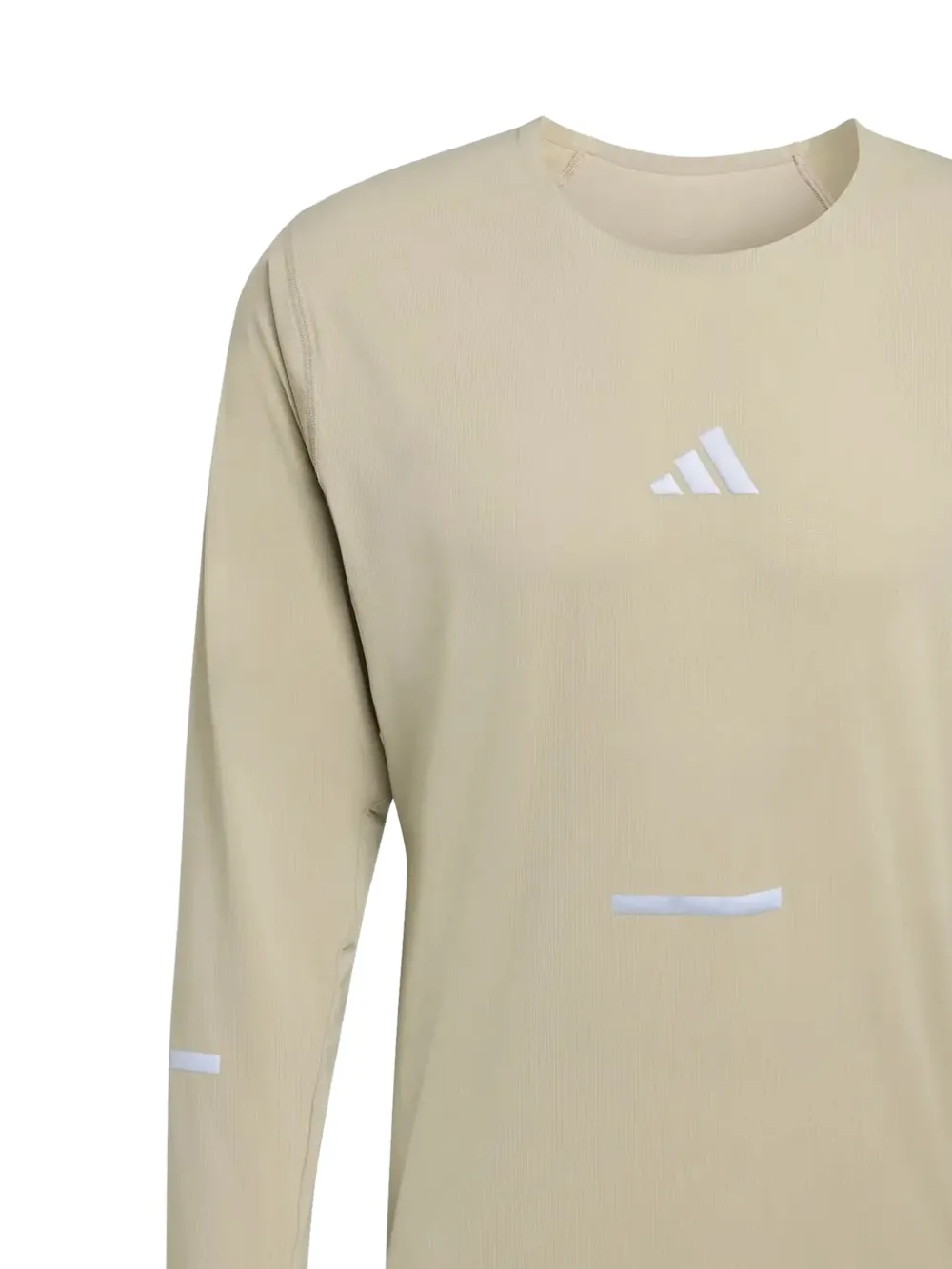 adidas logo-print long-sleeve T-shirt Beige
